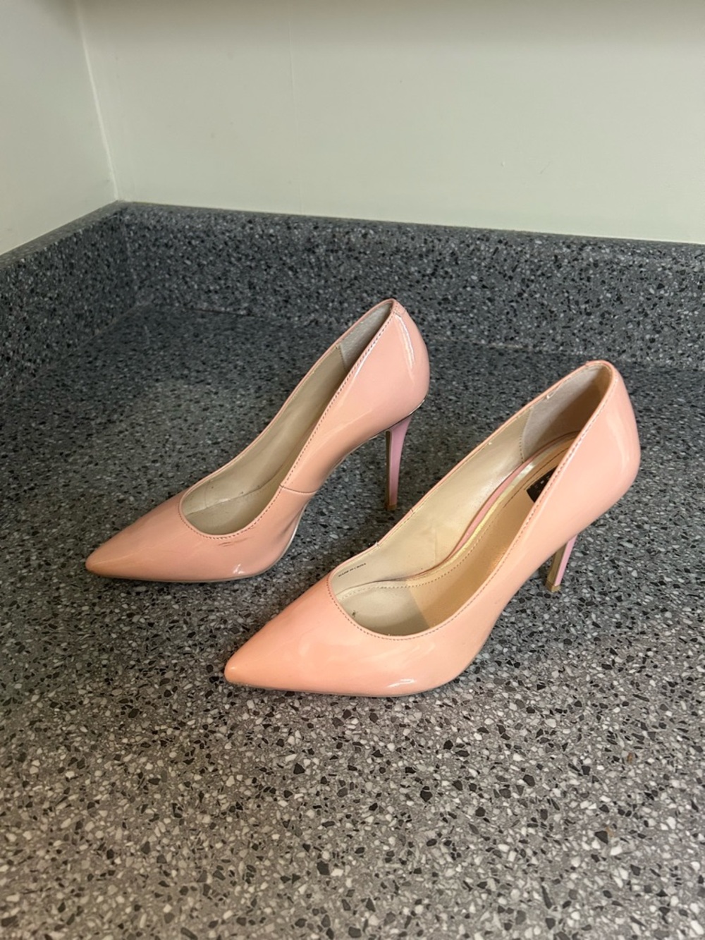 White House Black Market Pink Patent Pointed-Toe Stiletto Pumps